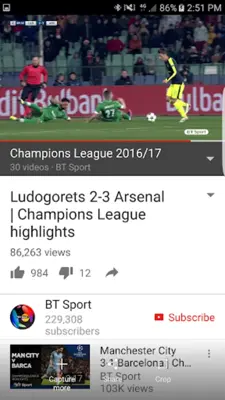 Soccer Highlights PRO android App screenshot 1