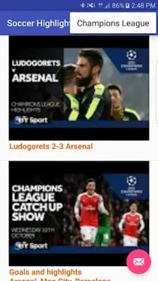 Soccer Highlights PRO android App screenshot 5